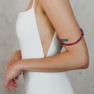 Unique Statement Snake Cuff Arm Band made of wood